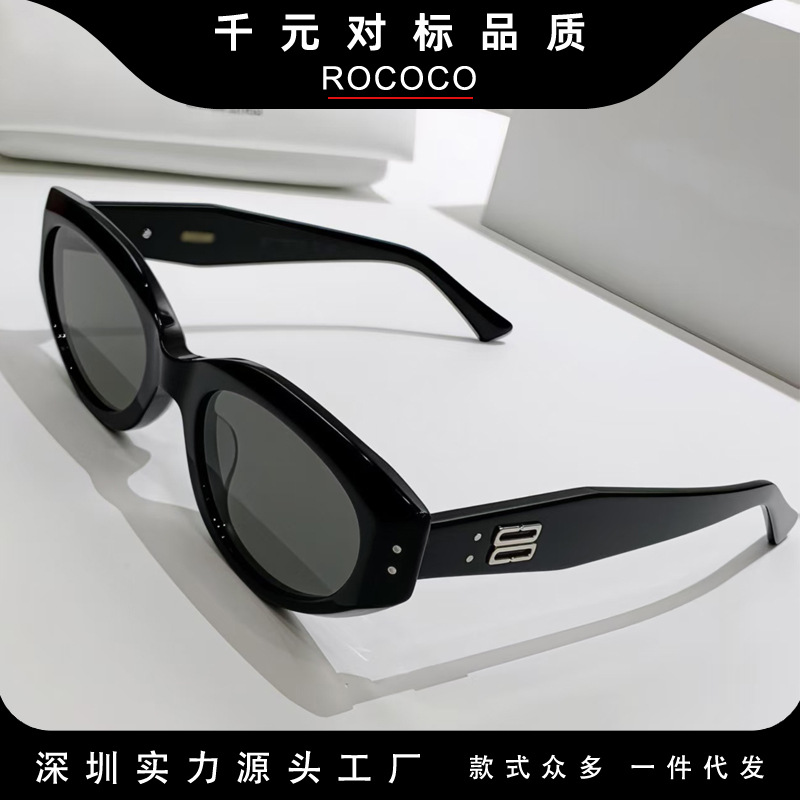25新款GM墨镜章若楠同款Jennie女防紫外线太阳镜男复古眼镜ROCOCO
