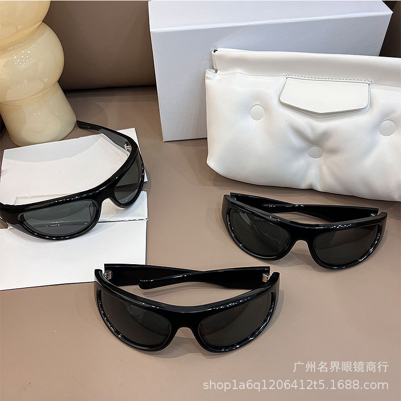 新合作墨镜女JENNIE潮人酷帅未来感太阳镜男眼镜弯镜片博主推003